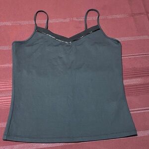 Cleo Black Camisole with Lace V-neck Detail